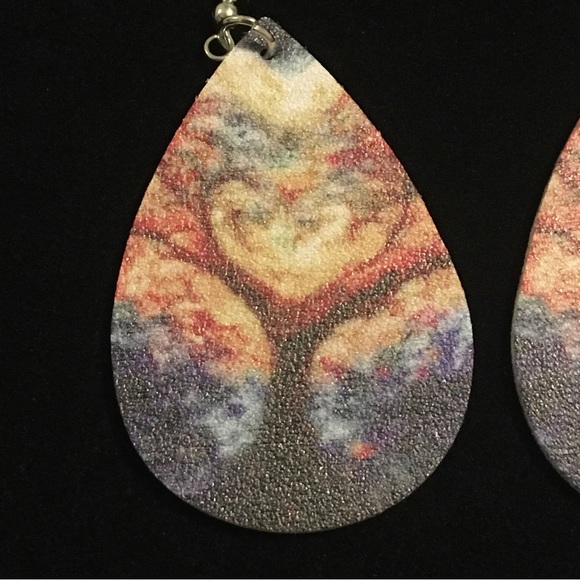 Unique Tree Dangle Earrings - Picture 4 of 7